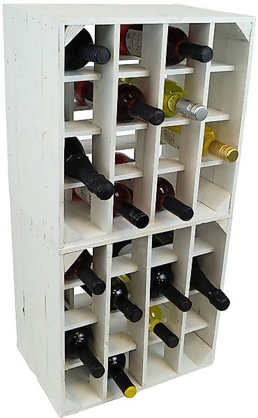 Kistenkolli Altes Land Allzweckkiste Weinregal "16er" weiß günstig online kaufen