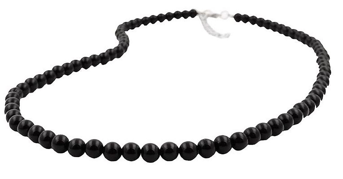 unbespielt Collier Kette mit schwarzen Kunststoffperlen günstig online kaufen