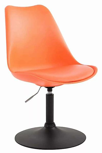 Esszimmerstuhl Maverick Kunststoff-orange-Metall matt schwarz günstig online kaufen