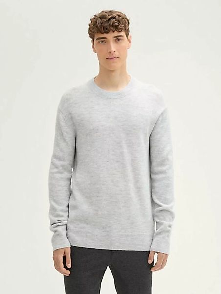 TOM TAILOR Denim Strickpullover Strickpullover mit Wolle mit Logo Stickerei günstig online kaufen