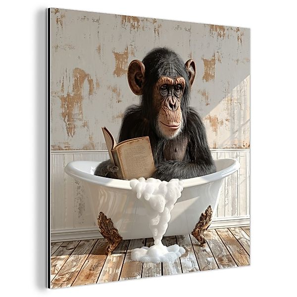 MuchoWow Metallbild Vintage - Affe - günstig online kaufen