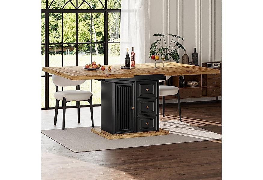 Flieks Esstisch ausziehbar (erweiterbare Tischplatte in Holzoptik, Länge110 günstig online kaufen