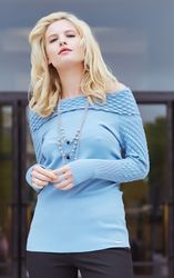 Passioni Rollkragenpullover mit strukturierter Vorderseite und günstig online kaufen