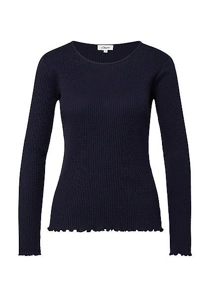 s.Oliver Langarmshirt T-Shirt Geripptes Langarmshirt im Slim Fit günstig online kaufen