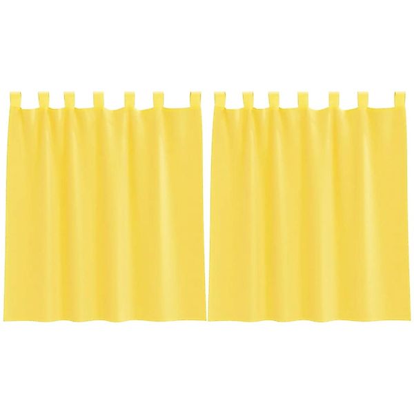 vidaXL Voile Vorhänge mit Schlaufen 2 Stk Gelb 140x140 cm 4102316 günstig online kaufen