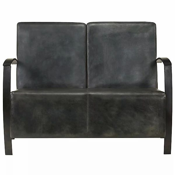 vidaXL 2-Sitzer-Sofa Grau Echtleder günstig online kaufen