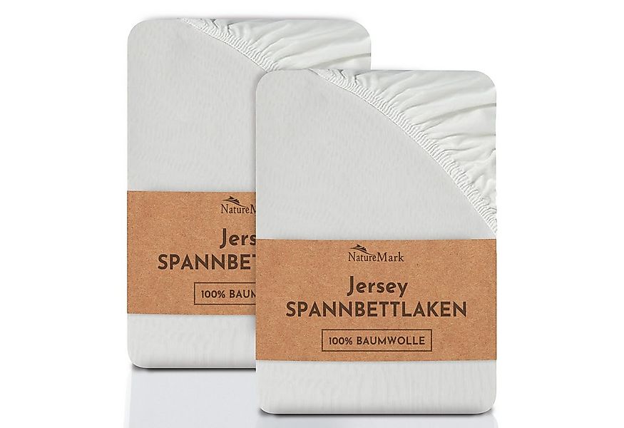 NatureMark Spannbettlaken 2er Pack Jersey Spannbettlaken, 100% Baumwolle, G günstig online kaufen