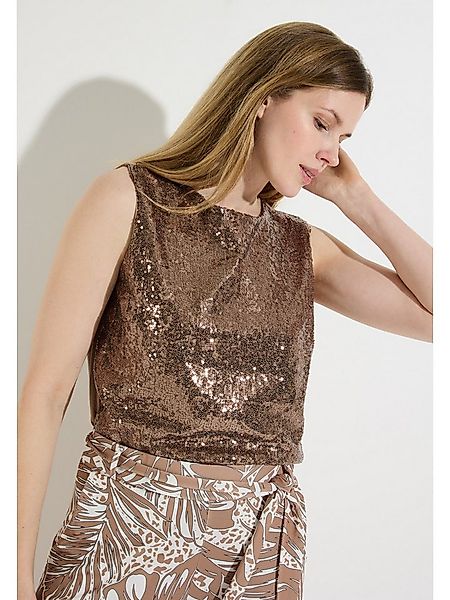 MORE&MORE Shirttop glitzerndes Top, Pailletten günstig online kaufen