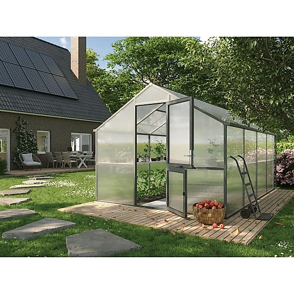 KGT Gewächshaus Nelke IV Anthrazit-Grau 2,97 x 4,29 m günstig online kaufen