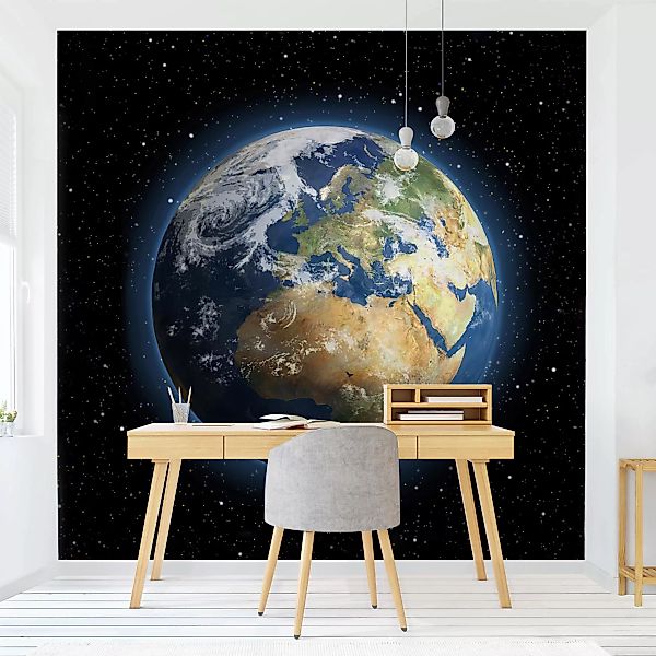 Bilderwelten Kindertapete My Earth blau Gr. 192 x 192 günstig online kaufen