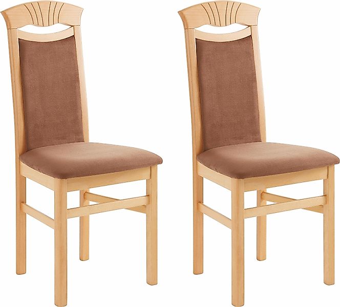 Home affaire Esszimmerstuhl "Franz" (Set) 2 Stk. Microfaser strapazierfähig günstig online kaufen