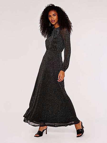 Apricot Partykleid Lurex Mesh Maxikleid, mit günstig online kaufen
