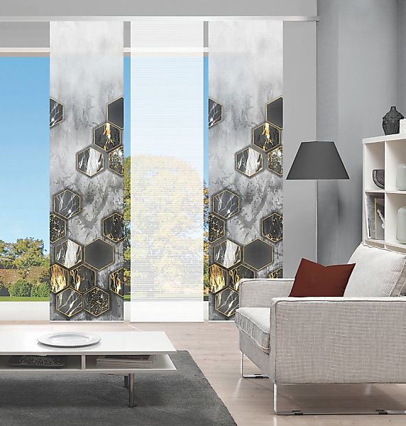 Vision S Schiebegardine "LAYON 3er SET" Paneelwagen 3 Stk. tlg. Schiebevorh günstig online kaufen