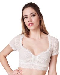 Krüger Madl Dirndlbluse Dirndlbluse 'Novalee' Kurzarm günstig online kaufen