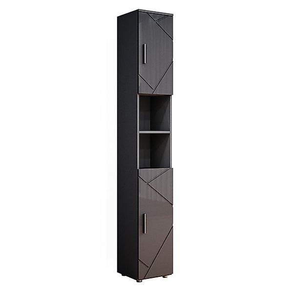 Vicco Badschrank Irma Anthrazit Hochglanz 30 x 192 cm günstig online kaufen
