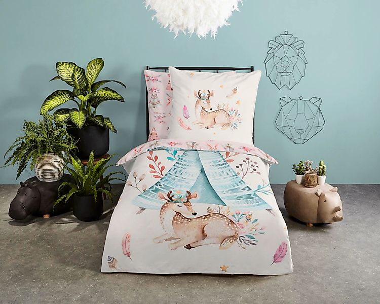 good morning Kinderbettwäsche "Boho" 2 Stk. tlg. 100% Baumwolle, 135x200, R günstig online kaufen