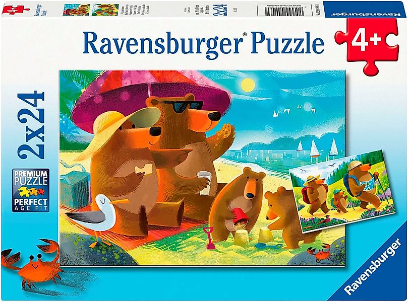 Ravensburger Puzzle 2x24, Urlaubsträume, 48 Puzzleteile, Made in Europe günstig online kaufen