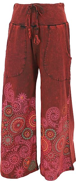 Guru-Shop Relaxhose Palazzohose, Boho Baumwollhose, Hosenrock günstig online kaufen