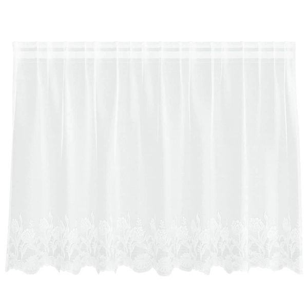 vidaXL Spitzenvorhang mit Vorhängen Weiß 200x120cm Polyester 4107763 günstig online kaufen