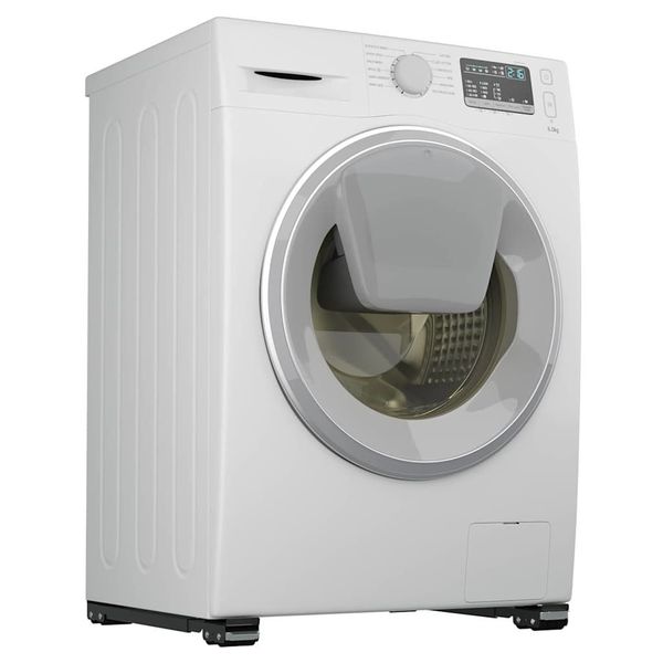 vidaXL Waschmaschinenumbauschrank Waschmaschinensockel 2 pcs Schwarz günstig online kaufen