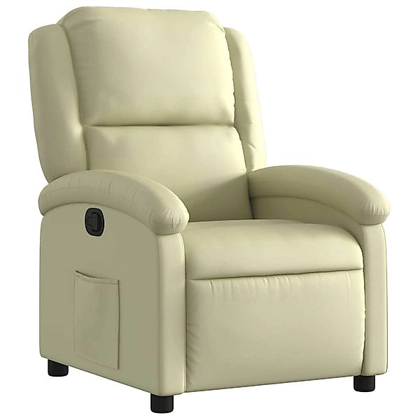 vidaXL Sessel Relaxsessel Creme Echtleder (1-St) günstig online kaufen
