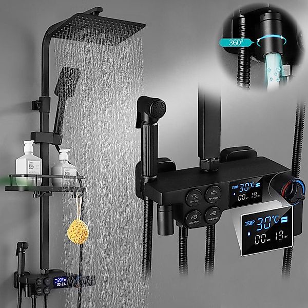 XERSEK Duschsystem Regendusche set Überkopfbrauseset Brauseset günstig online kaufen