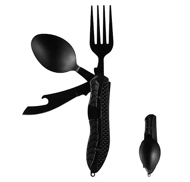 Sport-Knight® Multitool 4-in-1 Edelstahl Campingbesteck – faltbar, trennbar günstig online kaufen