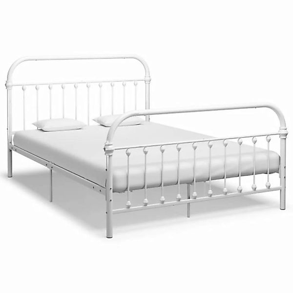 furnicato Bett Bettgestell Weiß Metall 160×200 cm günstig online kaufen