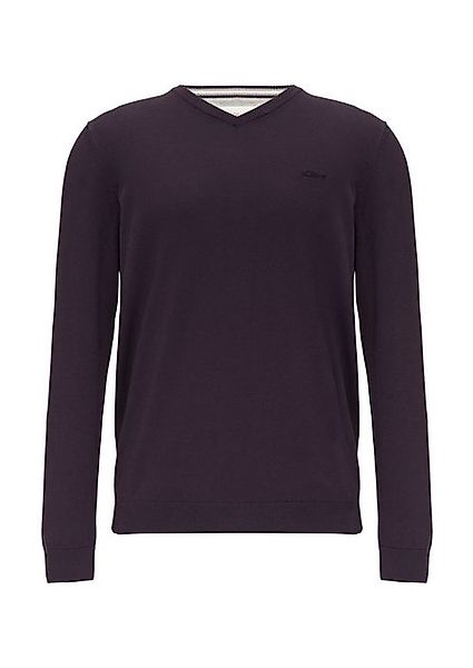 s.Oliver Strickpullover Strickpullover mit Logo-Stickerei Logo günstig online kaufen