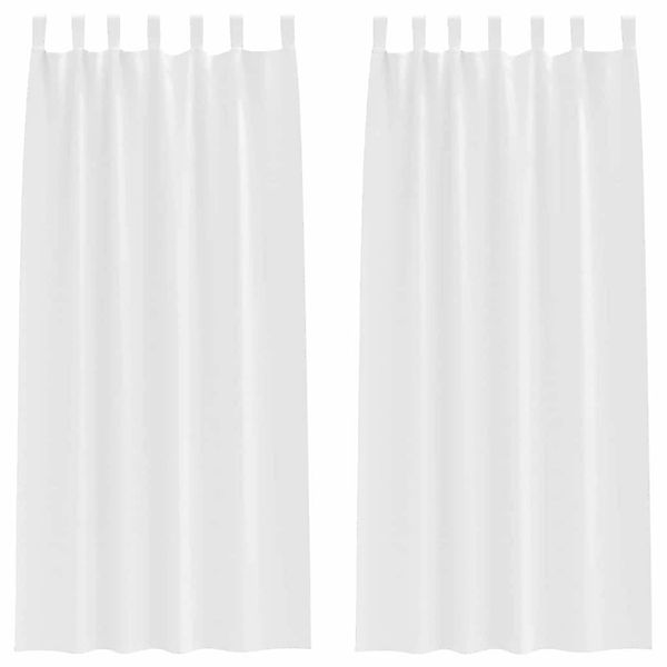 vidaXL Verdunkelungs-Vorhänge mit Ringen Reinweiß Polyester 4107606 günstig online kaufen