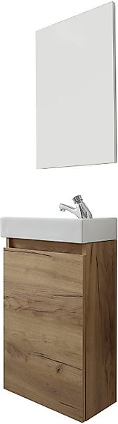 welltime Badmöbel-Set Oslo 2-teilig, Badezimmerschrank Gäste-WC günstig online kaufen