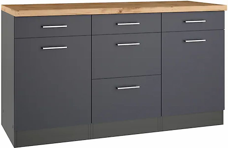 KOCHSTATION Unterschrank »KS-Milan«, HELD Möbel, Unterschrank 150 cm, matte günstig online kaufen