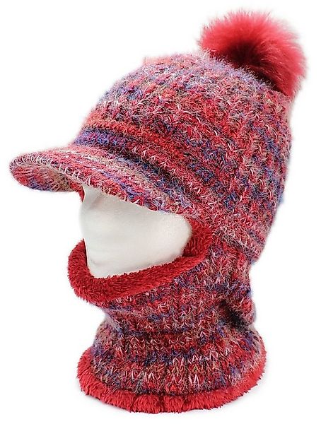 dy_mode Skimütze Damen Sturmhaube Thermo Strickmütze mit Schal Skimütze Gef günstig online kaufen