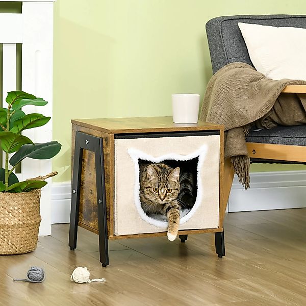 PawHut Katzenhöhle mit Kissen und Verstellbarem Fuß  Katzenbett für bis zu günstig online kaufen