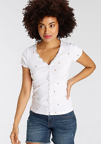 KangaROOS Kurzarmshirt kurzärmelig, figurbetont, aus Baumwolle günstig online kaufen