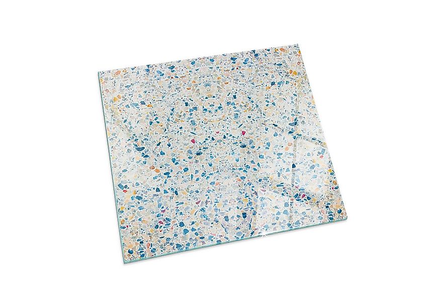 Tulup Bodenschutzplatte Blau Terrazzo-Muster, Schutzplatte aus Gehärtetem G günstig online kaufen