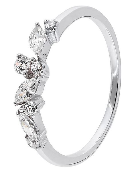 trendor Goldring Damenring 333 Weißgold Zirkonia- günstig online kaufen