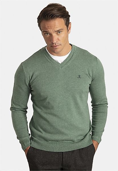 SIR RAYMOND TAILOR Strickpullover "Los Angeles" 1 Stk. mit klassischem V-Au günstig online kaufen