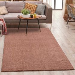 Carpet City Hochflor-Teppich Plainy, rechteckig, Höhe: günstig online kaufen