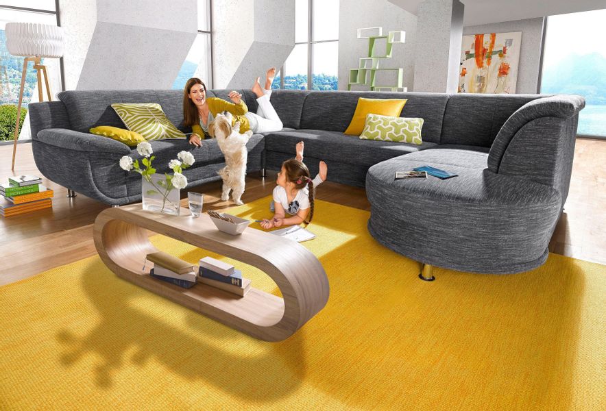 TRENDMANUFAKTUR Wohnlandschaft "Rondo, U-Form" inkl.Federkern, wahlweise mi günstig online kaufen