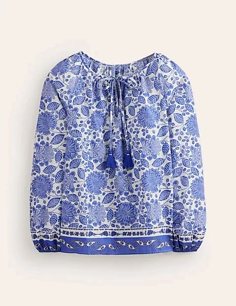 Serena Bluse aus Baumwolle Damen Boden, Naturweiß, Gardenia Swirl günstig online kaufen