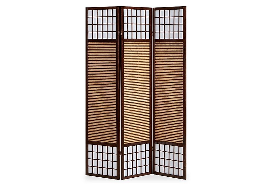 Homestyle4u Paravent Raumteiler Braun Holz Spanische Wand Sichtschutz Indoo günstig online kaufen