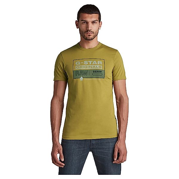 G-star Color Block Originals Slim Kurzarm Rundhalsausschnitt T-shirt 2XS Go günstig online kaufen