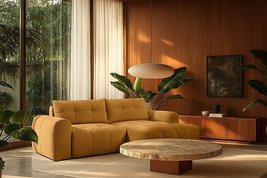 KONSIMO® Ecksofa RAVIA mit Schlaffunktion, Modern-Stil, günstig online kaufen