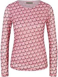 Mesh-Shirt Rundhals-Ausschnitt Uta Raasch rosé günstig online kaufen