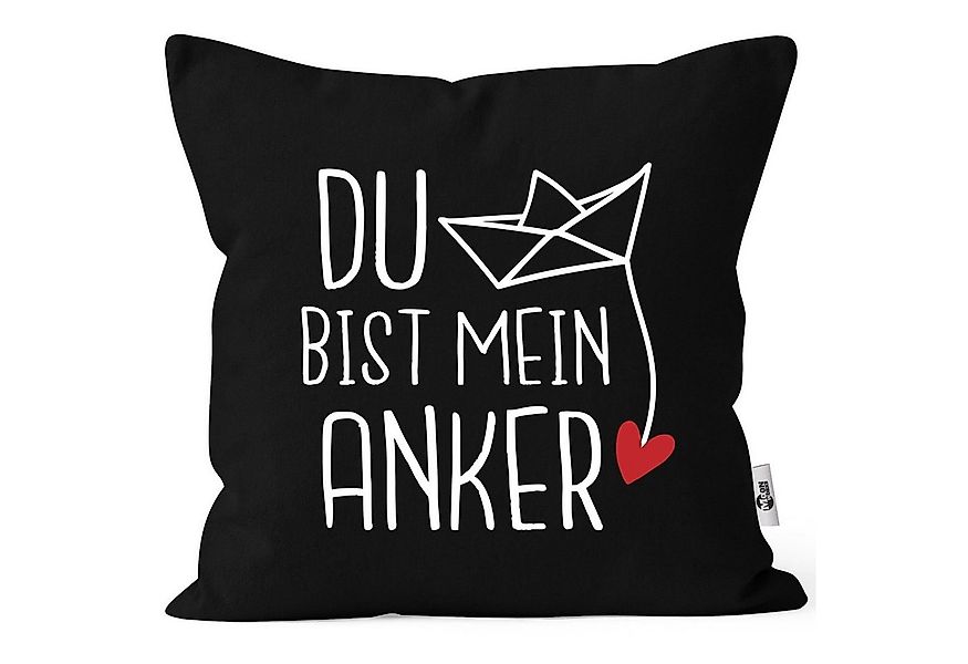 MoonWorks Dekokissen Kissen-Bezug Spruch Liebe du bist mein Anker Origami P günstig online kaufen