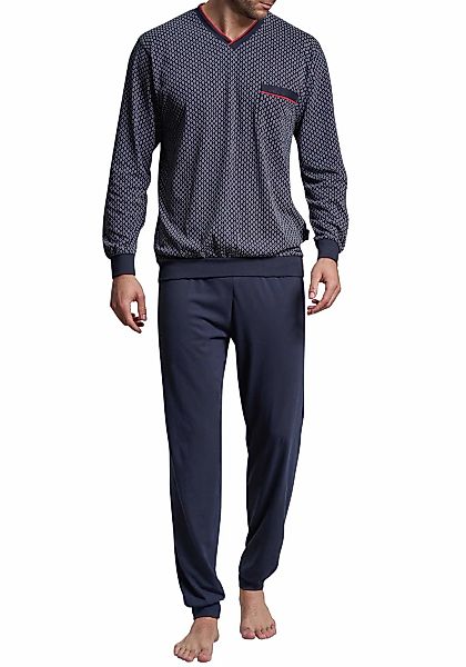 GÖTZBURG Pyjama "Manhattan", (2 tlg.), V-Ausschnitt, Brusttasche günstig online kaufen