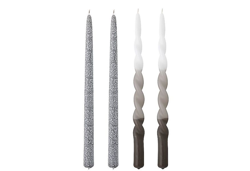 Bloomingville Tafelkerze Bloomingville Frost Kerze, Grau, Parafin günstig online kaufen