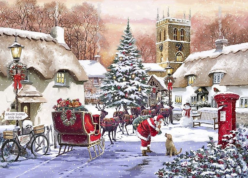 Bluebird Puzzle Puzzle Village and Santa, Puzzleteile günstig online kaufen