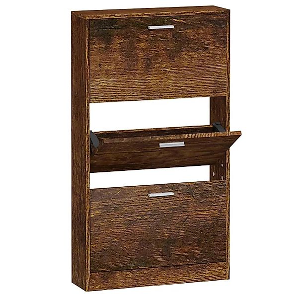 vidaXL Schuhschrank Räuchereiche 59x17x108 cm Holzwerkstoff 342531 günstig online kaufen